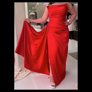 Fire Red/orange evening gown